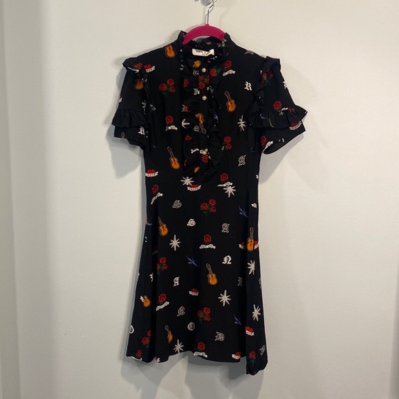 Sandro “Wendy” tattoo print dress 1/S NWT - Picture 3 of 5